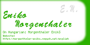 eniko morgenthaler business card